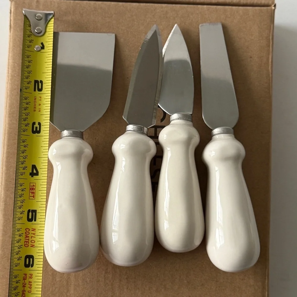 Rae Dunn by Magenta Cheese Knife Set (Yum Serve Spread Slice) NEW